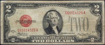 1928D Two Dollar Red Seal United States Notes