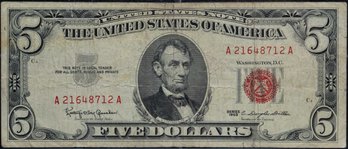 1963 Five Dollar Red Seal United States Note