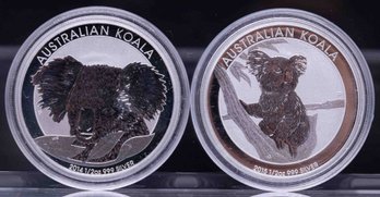 2014/2015 Lot Of 2 Australian Koala 1/2 Oz Silver Coins