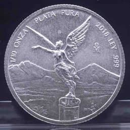 2018 Mexico 1/10 Oz Libertad Silver Coin