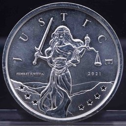 2021 Gibraltar Justice 1oz Silver Coin