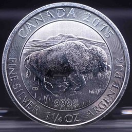 2015 Canada 1 1/4 Oz Buffalo Silver Coin