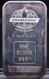 Rare Vintage Engelhard 1oz Silver Bar (Canada Vers.)