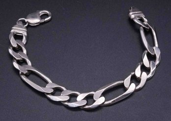 Men's Italian 925 Sterling Silver Figaro Link Bracelet