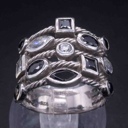 David Yurman Style 925 Sterling Silver Confetti Ring