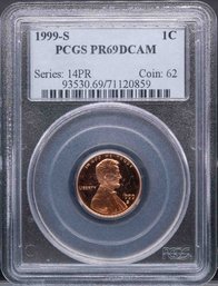 1999S 1C Lincoln Cent PCGS PR69DCAM