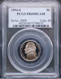 1994S 5C Jefferson Nickel PCGS PR69DCAM