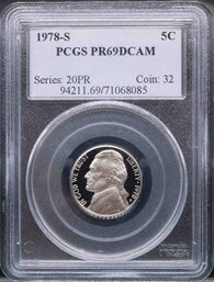1978S 5C Jefferson Nickel PCGS PR69DCAM