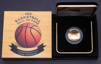 2020 Basketball Hall Of Fame Commemorative Gold Coin