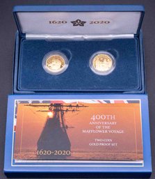2020 400th Anniversary Mayflower Voyage Gold Two-Coin Proof Set