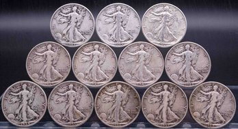 Set Of 12 1934-1945 Walking Liberty Half Dollar