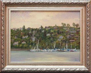 Vintage Impressionist Oil On Board 'Coast Scene'