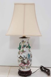 Chinese Vintage Porcelain Vase Lamp