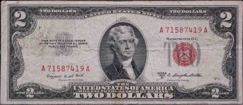 1953B Two Dollar Red Seal United States Note