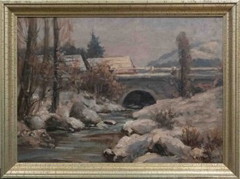 Mid Century Impressionist Oil On Canvas Signed Leith-Ross