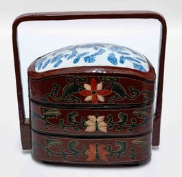 Old Chinese Wood Lunch Box