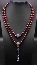 Red Sandalwood 108 Beads Buddhist Prayer Necklace