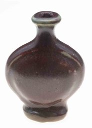 Antique Chinese Flambe-Glazed Porcelain Small Bottle Vase