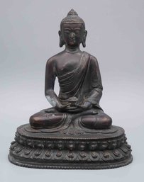Antique Asian Bronze Statue Of Buddha