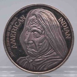 1992 Enviromint American Indian 1oz Silver Round