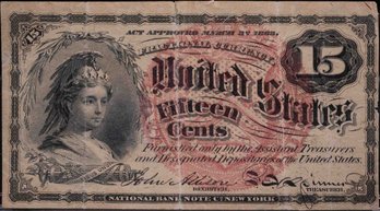 4th Issue Fifteen Cents Fractional Note