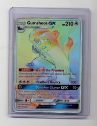 Gumshoos GX Rainbow Secret Rare Full Art Pokemon Card Sun & Moon