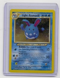 Light Azumarill Holo Vintage Pokemon Card Neo Set