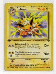 Jolteon 1st Edition Jungle Non Holo  Vintage Pokemon Card