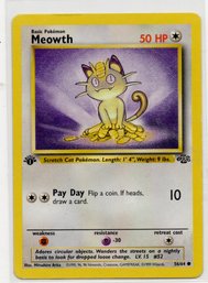 Meowth 1st Edition Jungle Vintage Pokemon Card