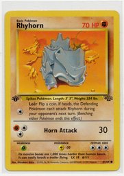 Rhyhorn 1st Edition Jungle Vintage Pokemon Card