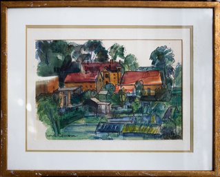 Watercolor On Paper Signed Hans Hofmann