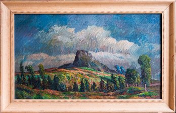 Oil On Canvas Landscape Signed Hale Aspacio Woodruff