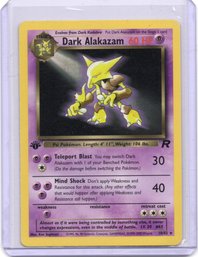 1st Edition Dark Alakazam Non Holo Rare Vintage Pokemon Card Team Rocket Set