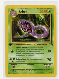 Arbok 1st Edition Fossil Set Vintage Pokemon Card