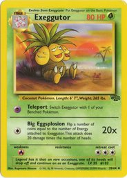 Exeggutor Vintage Pokemon Card Jungle Set