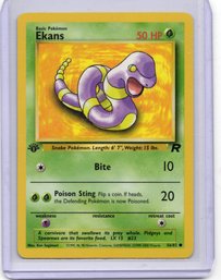 1st Edition Ekans Vintage Pokemon Card Team Rocket Set