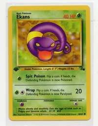 Ekans 1st Edition Fossil Set Vintage Pokemon Card