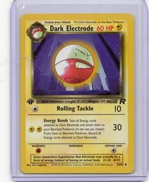1st Edition Dark Electrode Non Holo Rare Vintage Pokemon Card Team Rocket Set