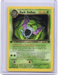 1st Edition Dark Golbat Vintage Pokemon Card Team Rocket Set