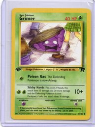 1st Edition Grimer Vintage Pokemon Card Team Rocket Set