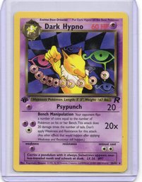 1st Edition Dark Hypno Non Holo Rare Vintage Pokemon Card Team Rocket Set