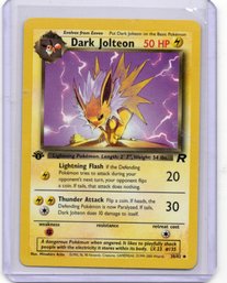 1st Edition Dark Jolteon Non Holo Rare Vintage Pokemon Card Team Rocket Set