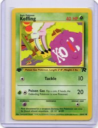 1st Edition Koffing Vintage Pokemon Card Team Rocket Set