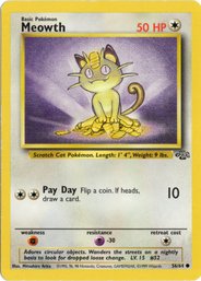 Meowth Vintage Pokemon Card Jungle