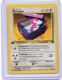 1st Edition Porygon Vintage Pokemon Card Team Rocket Set