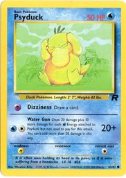 Psyduck Vintage Pokemon Card Team Rocket