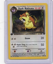 1st Edition Dark Raticate Vintage Pokemon Card Team Rocket Set