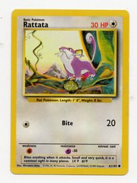 Rattata Vintage Pokemon Card Base Set