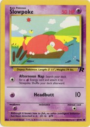 Slowpoke Vintage Pokemon Card Team Rocket