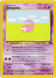 Slowpoke Vintage Pokemon Card Fossil